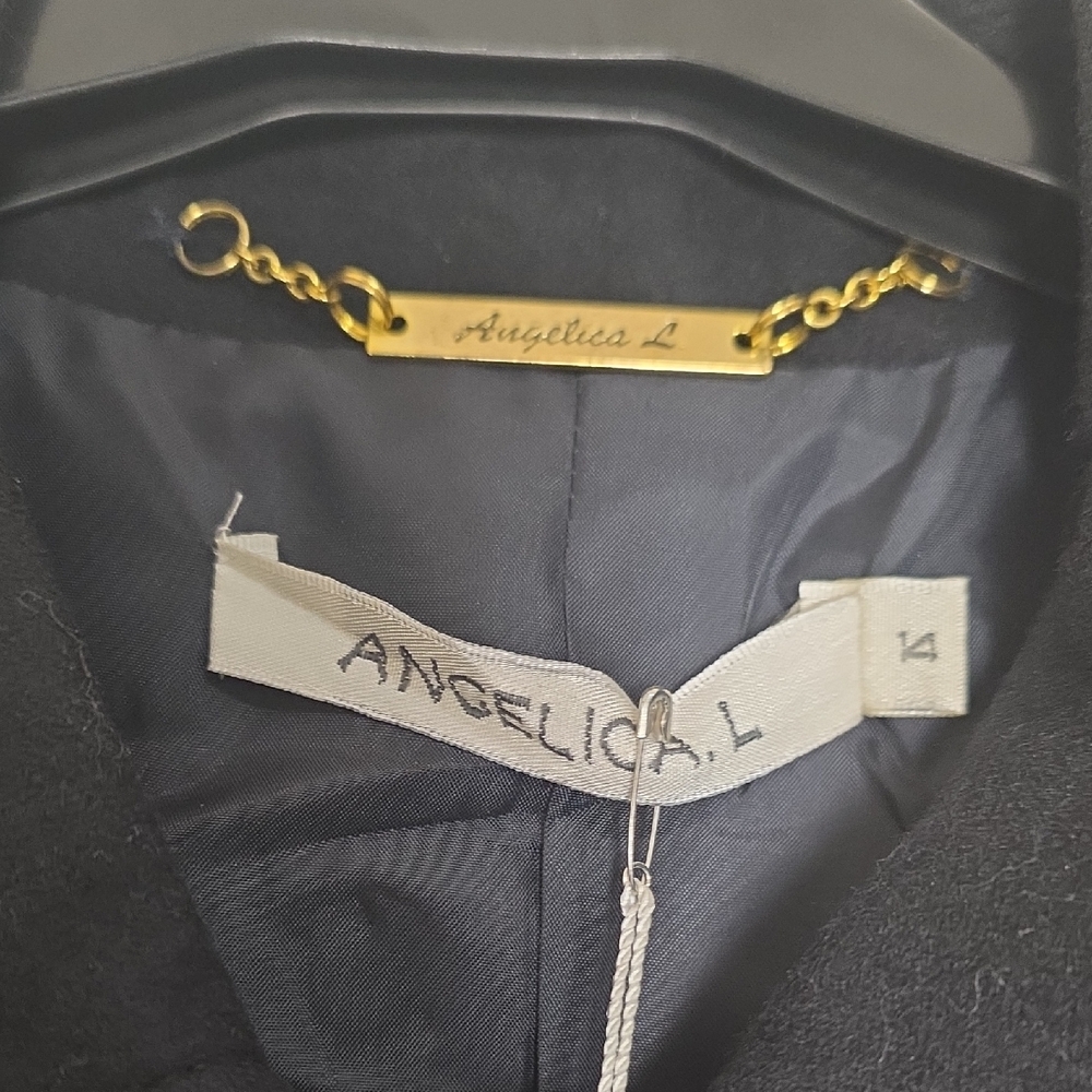 Angelica Elegant Black Lightweight TRENCH COAT/Dress - Picture 2 of 7